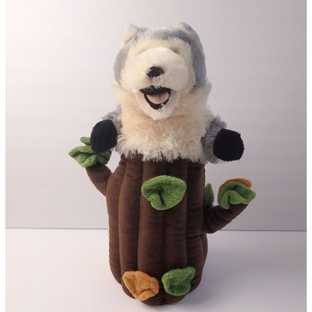Wolf in Tree Stump Hand Puppet 13" by Unipak